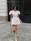 Mini Dress with Lantern Sleeves